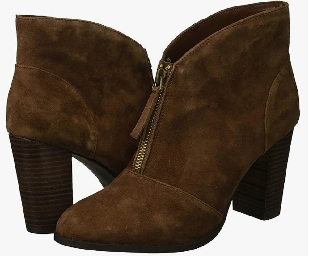 Athena Alexander Rennes Boots 11 Brown Suede NWT Ankle Booties Zip